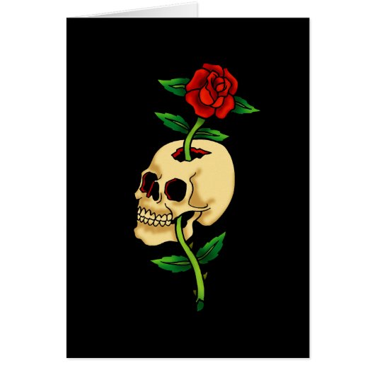 Skull with Rose Cards (Front)