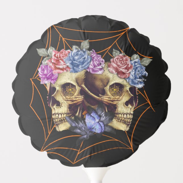 Skull with Roses  Balloon (Front)