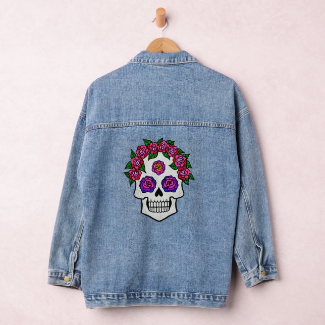 Skull with Roses Denim Jacket (Hangar)