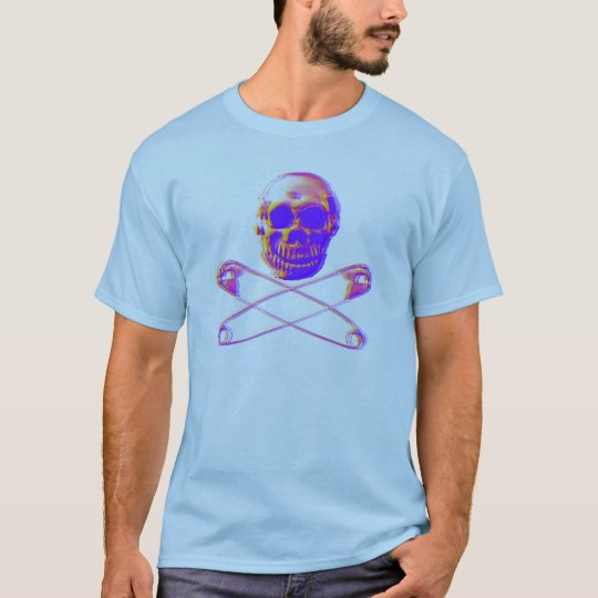 skull with safety pins T-Shirt