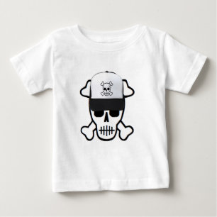 Skull with Skull Hat Baby T-Shirt