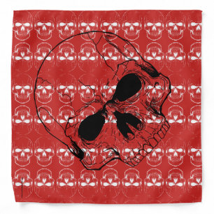 Skull with Skulls Red Bandana