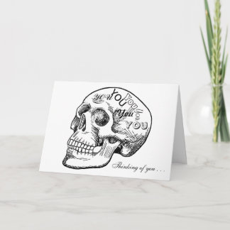 Skull With Thoughts of You Card