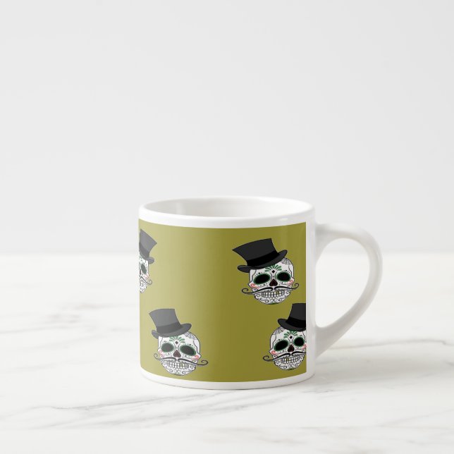 Skull with top hat espresso cup (Right)