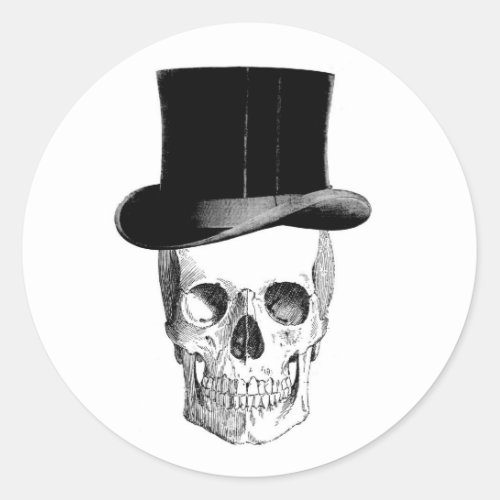 Skull with Tophat Sticker