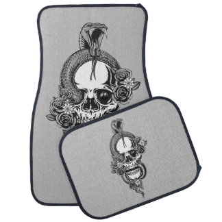Skull with Viper Car Floor Mat