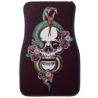 Skull with Viper Car Floor Mat