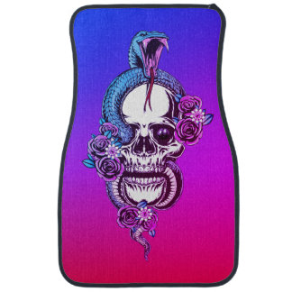 Skull with Viper Car Floor Mat