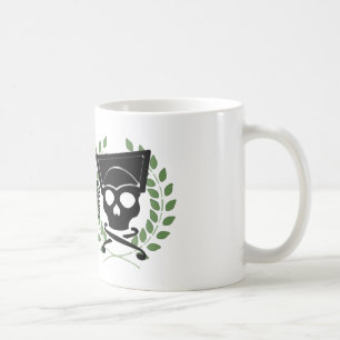 Skull with wreath (green) coffee mug