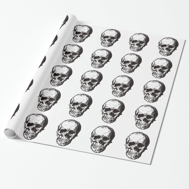 Skull Wrapping Paper (Unrolled)