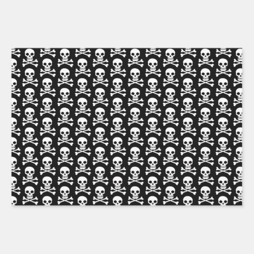 Skull Wrapping Paper Set | Zazzle