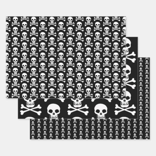 Skull Wrapping Paper Set