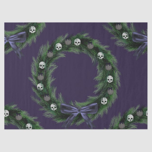 Skull Wreath Tissue Paper (Front)