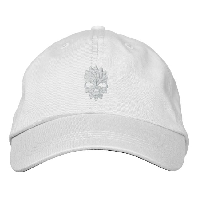 Skull X Embroidered Baseball Hat (Front)