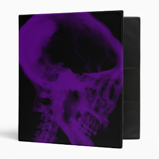 Skull X-Ray Black & Purple 3 Ring Binder