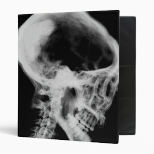 Skull X-Ray Black & White 3 Ring Binder