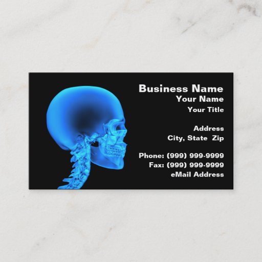 Customizable Skull X-Ray Business Card Template