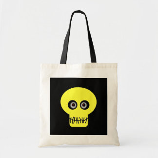 Skull - yellow tote bag