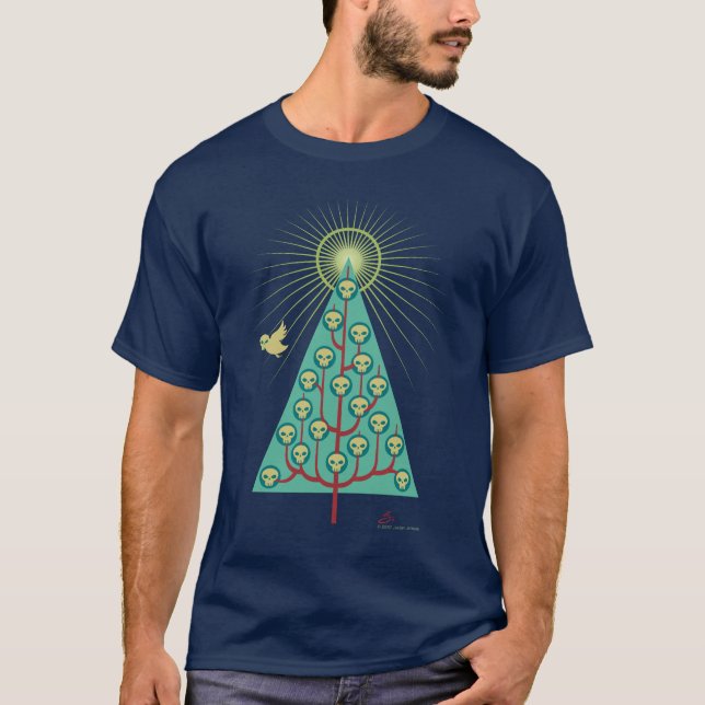 Skullbirds Holiday Tree T-Shirt (Front)