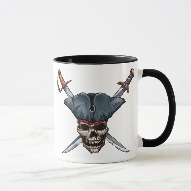 Skulle and Cross Swords with Pirate Hat Disney Mug (Right)