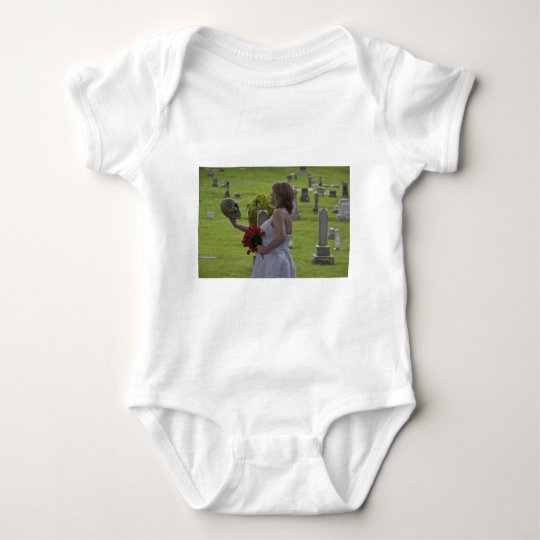 SkullGraveyard091810Hor Baby Bodysuit