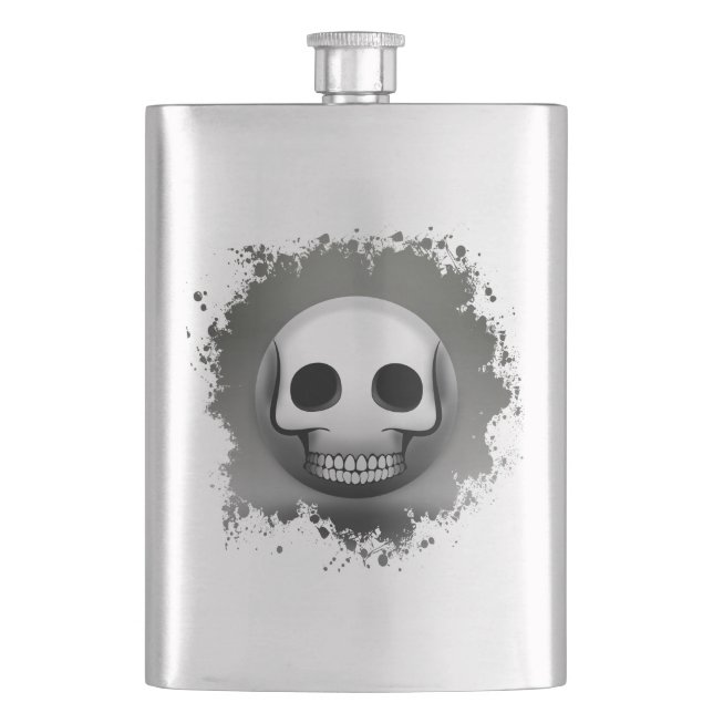 Skullmoji Flashlight Flask (Front)
