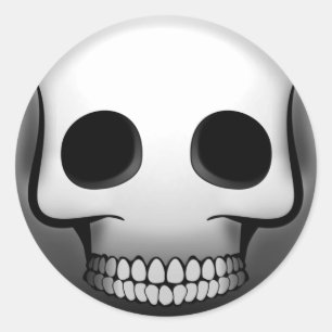 Skullmoji Round Sticker