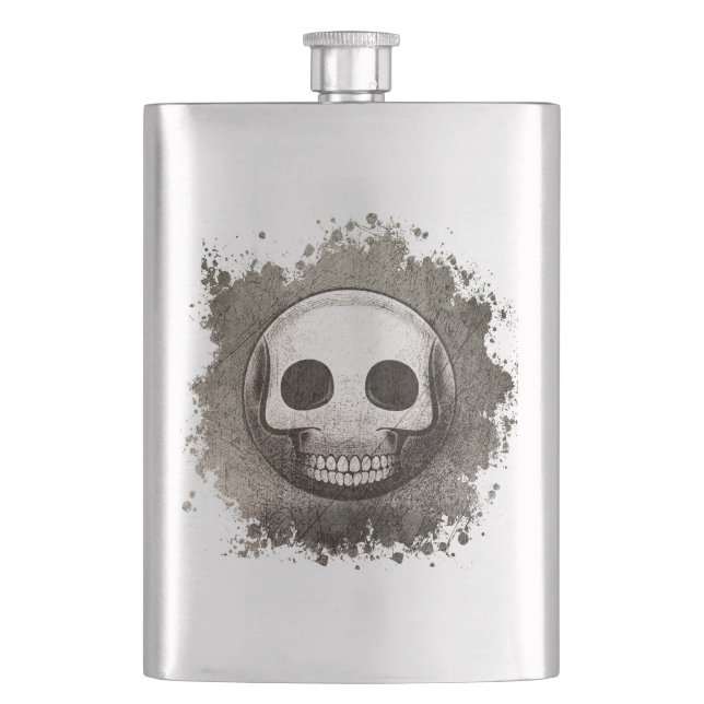 Skullmoji Vintage Blade Flask (Front)
