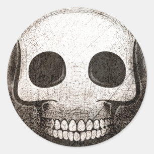 Skullmoji Vintage Round Sticker
