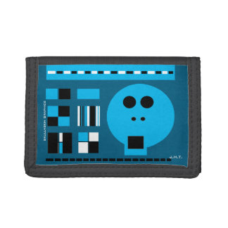 Skullnskin Graphics - Skull Code - Wallet : Blue