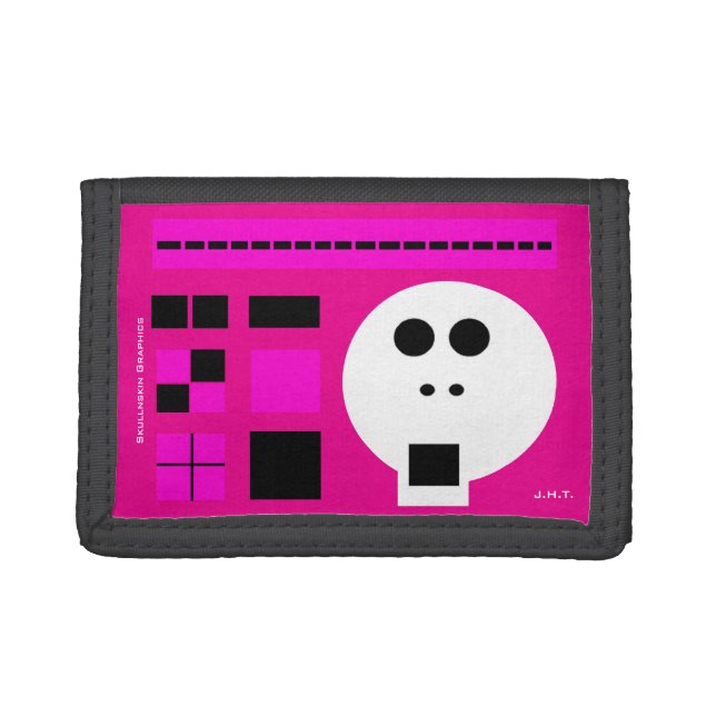 Skullnskin Graphics - Skull Code - Wallet : Pink (Front)