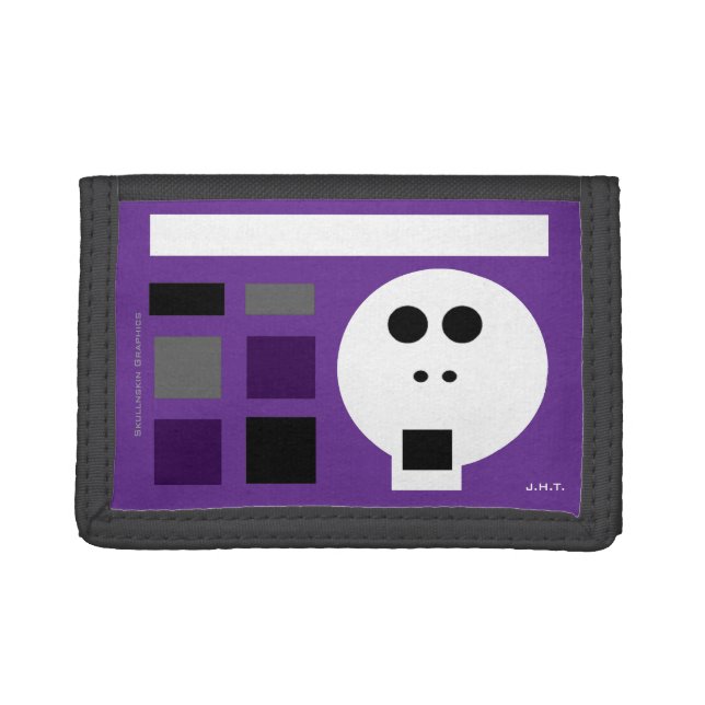 Skullnskin Graphics - Skull Code - Wallet (Purple) (Front)