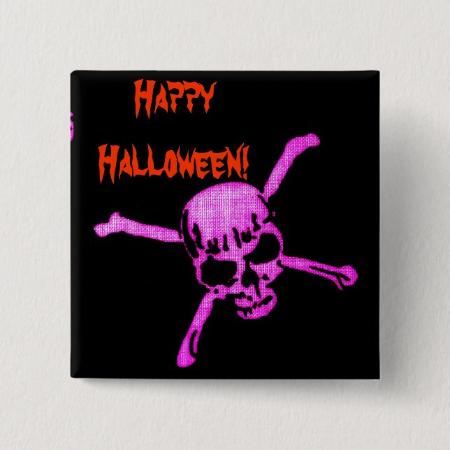 Skulls 8 pinback button (Front)