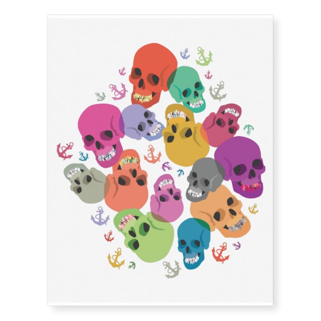 Skulls And Anchors - Temporary Tattoos (Front)