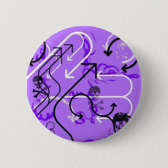 Skulls and arrows. pinback button (Front)