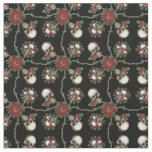 Skulls and Barbed Wire Fabric