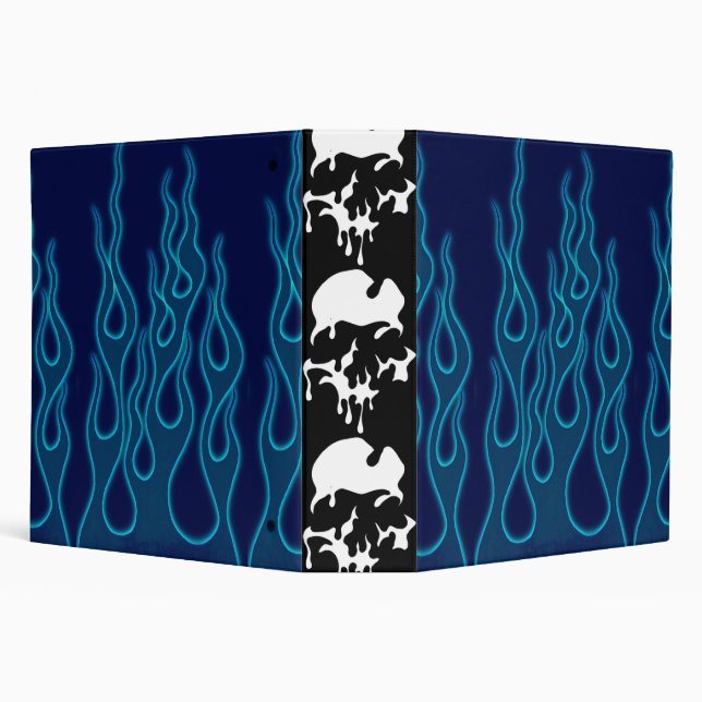 Skulls And Blue Ghost Flames Binder (Background)