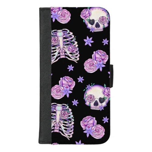 skulls and bones black iPhone 87 plus wallet case