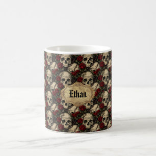 Skulls and Briar Rose Coffee Mug
