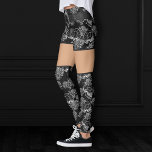 Skulls and Chalk Roses | Gothic Glam Funky Grunge Leggings<br><div class="desc">#abstractart Funky 90s gothic grunge in a seamless pattern of distressed chalk sugar skulls and roses on a crushed velvet chalkboard texture background inspired by Halloween and Mexican Day of the Dead (dia de los muertos). The modern contemporary mixed medium design adds the perfect pop of color and personal style....</div>