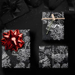 Skulls and Chalk Roses | Gothic Glam Funky Grunge Wrapping Paper Sheets<br><div class="desc">#abstractart Funky 90s gothic grunge in a seamless pattern of distressed chalk sugar skulls and roses on a crushed velvet chalkboard texture background inspired by Halloween and Mexican Day of the Dead (dia de los muertos). The modern contemporary mixed medium design adds the perfect pop of color and personal style....</div>