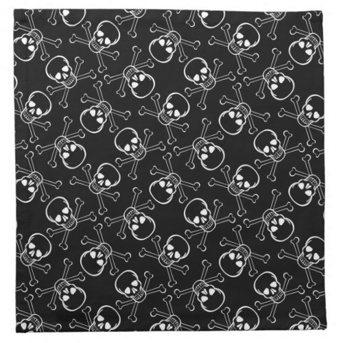 Skulls and Crossbones Cloth Napkin