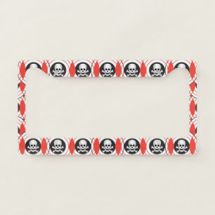 Skulls And Crossbones License Plate Frame