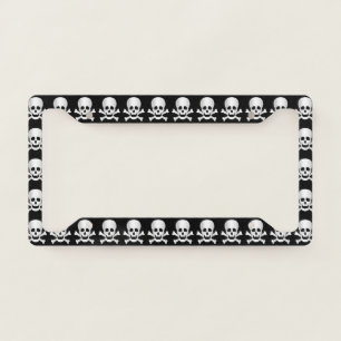 Skulls And Crossbones License Plate Frame