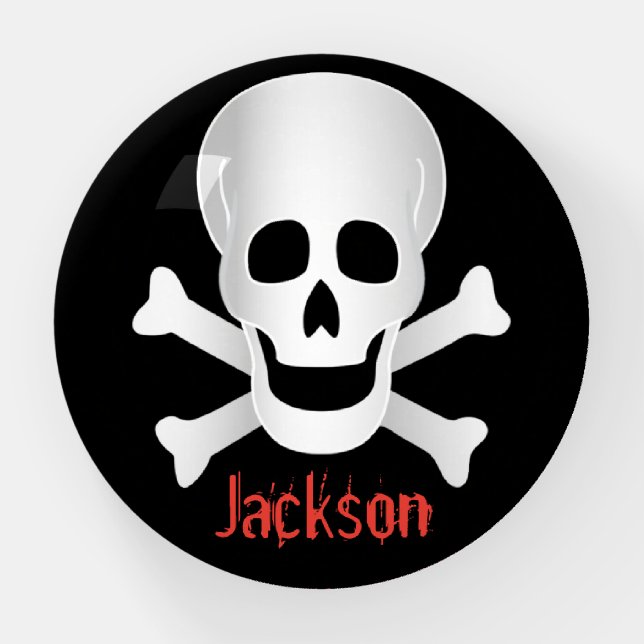 Skulls And Crossbones Paperweight (Front)