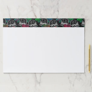 Skulls and Dark Roses   Funky Glam Ombre Grunge Paper Pad