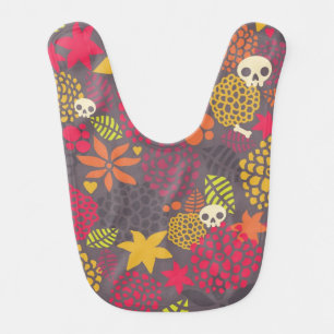 Skulls and flowers. bib
