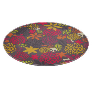 Skulls and flowers. cutting board