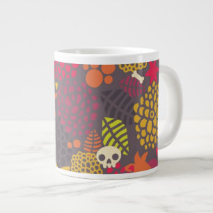 Skulls and flowers. giant coffee mug