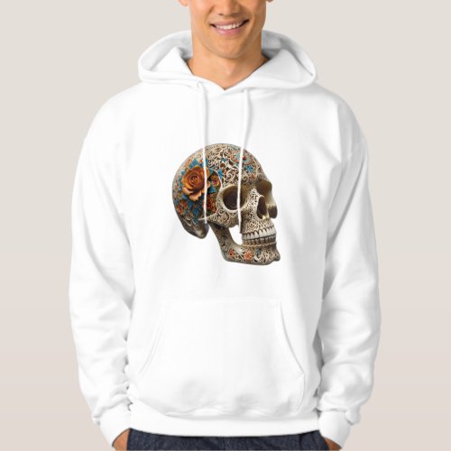 skulls and flowers hoodie